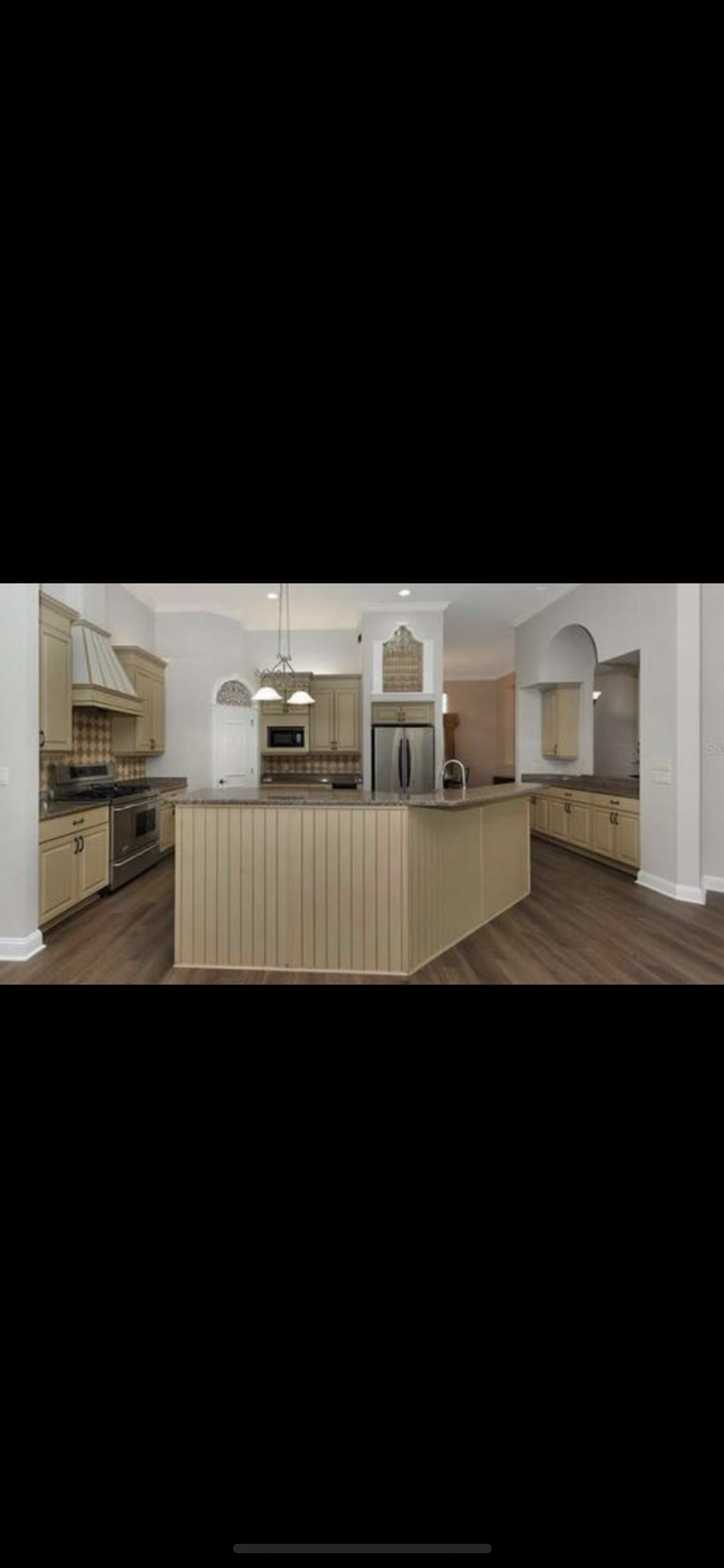 Kitchen cabinet refinishing before photo cream cabinets by HPC Florida