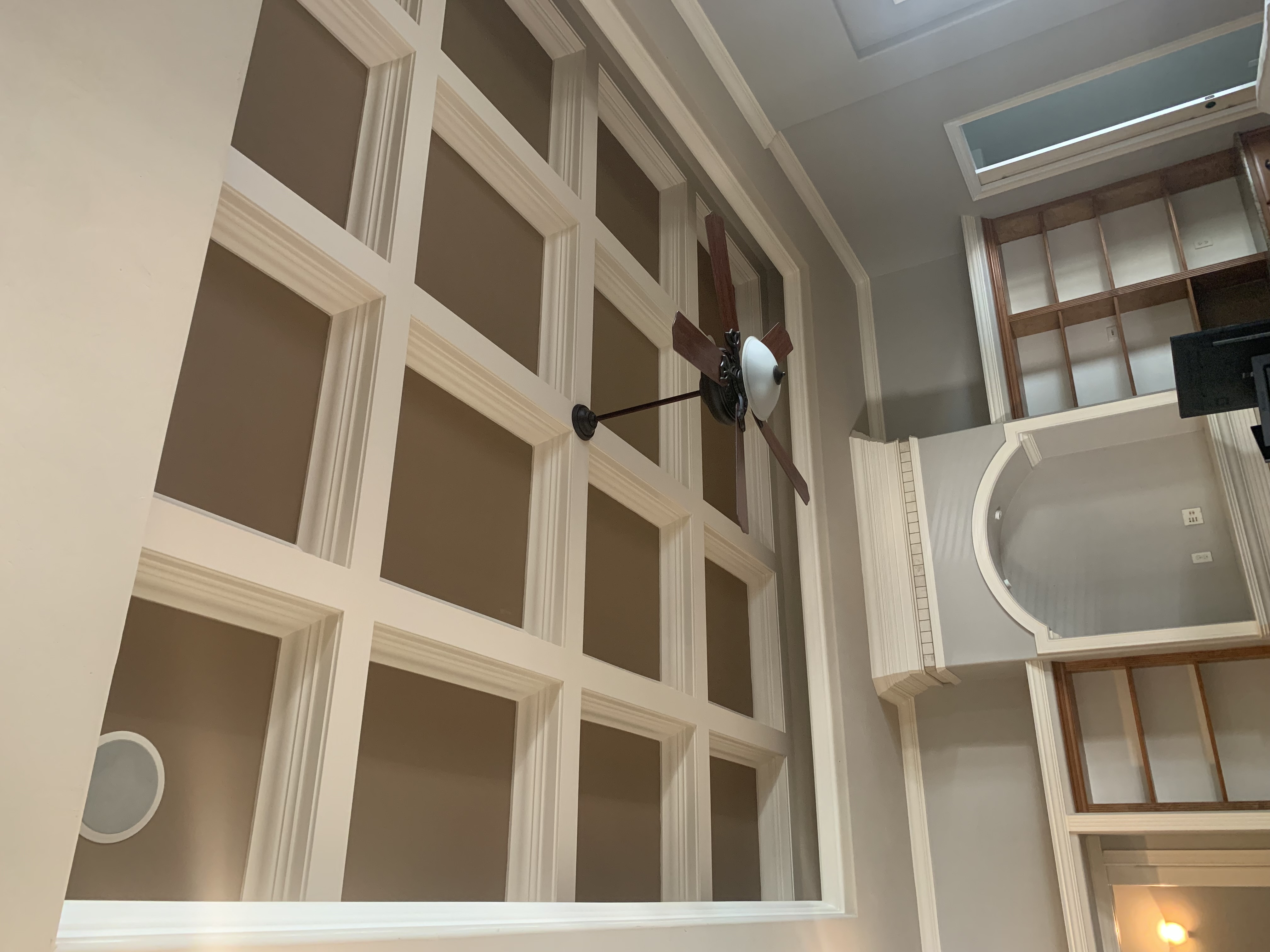 Interior trim millwork coffered wall painting by HPC in Jacksonville Florida